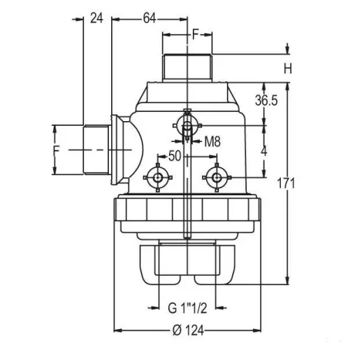 8076001 Szívószűrő 1 1/4"K 120 l/perc 50 mesh, Geoline 8076001