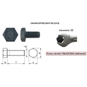 Csavar (HFTM) (M14*35) (10.9)