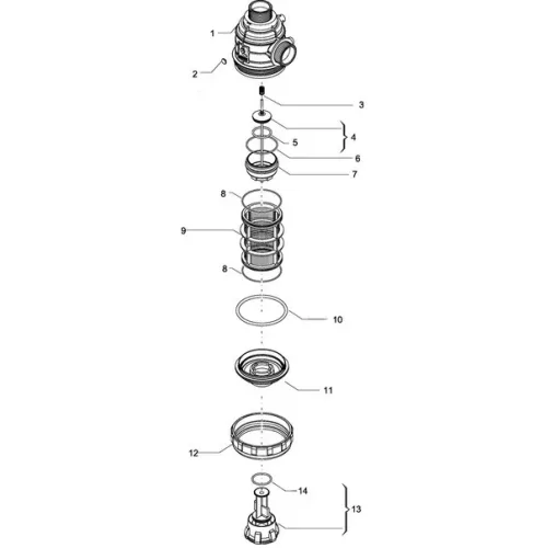 3162572 Szívószűrő 2" 160-220 l/perc, Arag 3162572
