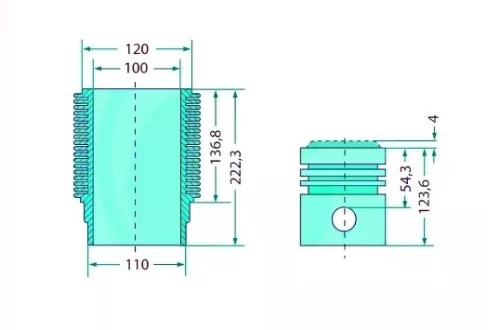 Teljes dugattyúkészlet 75793535961 alternatív traktor motor