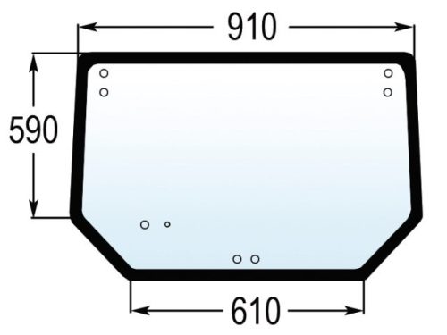 Hátsó ablaküveg (Alternatív ) CNH
