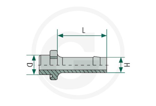 Tömlőcsonk Tömlőcsatlakozó 13 mm