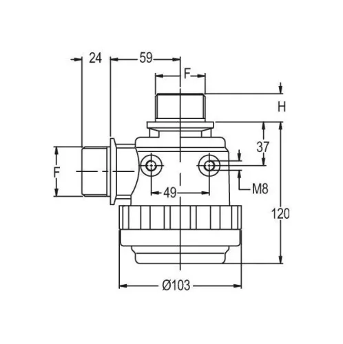 8074003 Szívószűrő 1 1/4"K 100 l/perc 32 mesh, Geoline 8074003