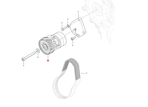 Ékszíjfeszítő (Ø46 mm) (Alternatív), Fendt