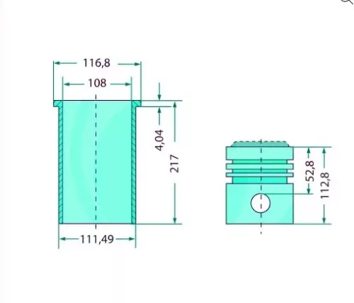 Teljes dugattyúkészlet 75793138961 alternatív traktor motor