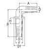 8039201 Fali átvezetés 90° 3/4", Geoline