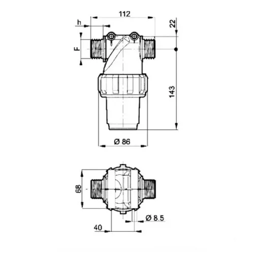 Arag 32240435 permetező szűrő, 80-as rácsméret – 11,5×17×9 cm