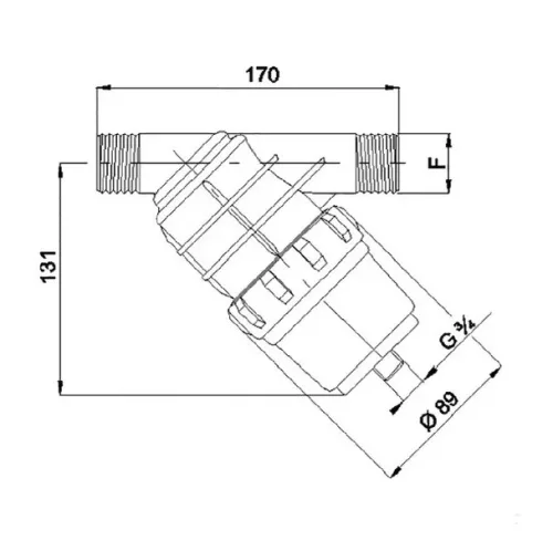 Arag 325043 Ferdeszűrő 1"M 50 M
