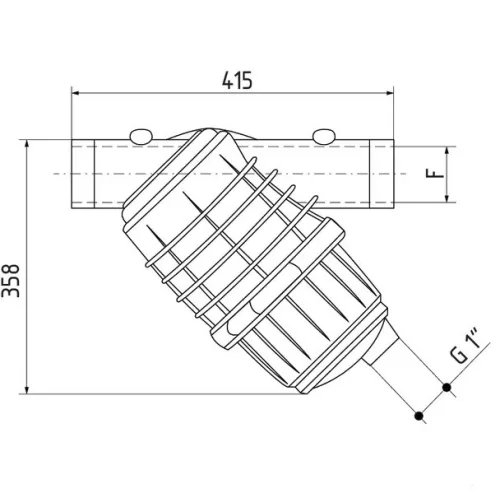 Arag 3352092 nyomószűrő 32-es rácsméretű 3"
