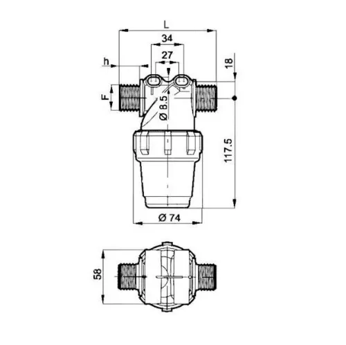 Arag 3222032 nyomószűrő 3/4" 32 rácsméret