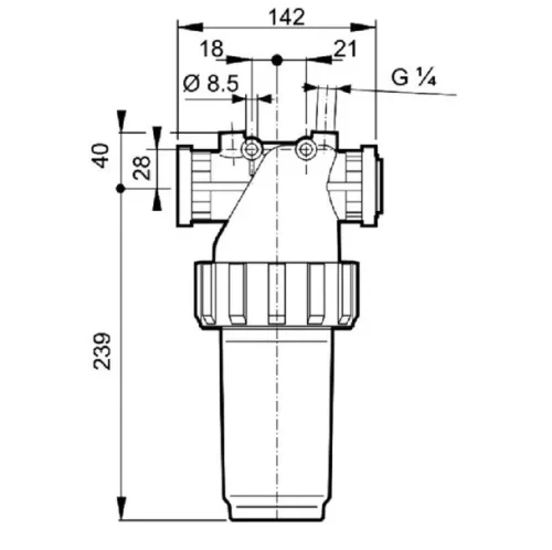 Arag 3269003 nyomószűrő + perem 210 l