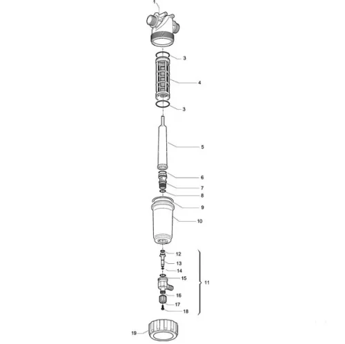Arag 3262153 nyomószűrő, öntisztító 280-1 1/4"