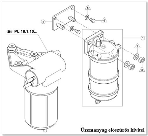 Axos (A22) (500 Üó.) Szűrő Szett 2. (Üz.előszűrős) (Alternatív)