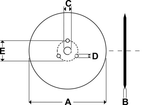 Csoroszlyatárcsa 300 mm hajlított alkatrész