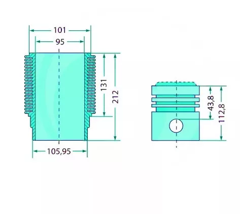 Teljes dugattyúkészlet 38006352 alternatív traktor motor