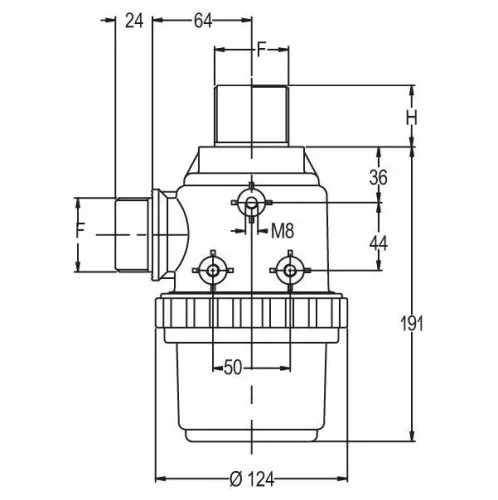 8081003 Szívószűrő 1 1/2"M 150 l/perc 32 mesh, Geoline 8081003