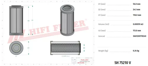 Hidraulikaszűrő (Hajtómű) (Betét) (Alternatív) (HIFI) – Claas termékfotó