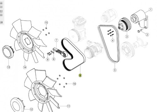 Ékszíj (6PK) (Alternatív)