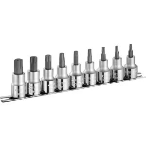 Torx Dugókulcskészlet 1/2", 9 részes