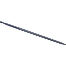   Loader tine, straight, star section 35x1100mm, pointed tip with M22x1.5mm nut, black