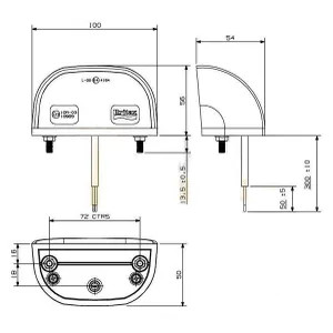 Rendszámtábla-világítás, 868 LED, 12 V, 0, 3 méteres kábellel