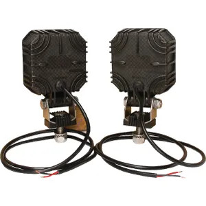 LED-es munkalámpa szett, 2 darabos, 9 W, 1000 lm, négyzet, 10/30 V, kék, 4 LED-es