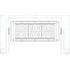 LED-es munka-fényhíd, 36 W, 3060 lm, téglalap, 12/24 V, fehér, 198, 6x79, 5 mm, vezetékes, fényvető, 12 LED-es
