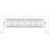 LED-es munka-fényhíd, 300 W, 25500 lm, téglalap, 12/24 V, fehér, 1371, 6x79, 5 mm, vezetékes, kombinált, 100 LED-es