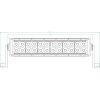 LED-es munka-fényhíd, 72 W, 6120 lm, téglalap, 12/24 V, fehér, 351, 6x79, 5 mm, Deutsch csatlakozós, kombinált, íves, 24 LED-es