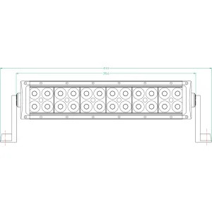 LED-es munka-fényhíd, 72 W, 6120 lm, téglalap, 12/24 V, fehér, 351, 6x79, 5 mm, Deutsch csatlakozós, kombinált, íves, 24 LED-es
