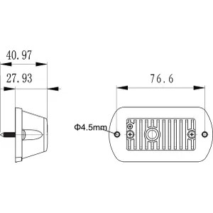 LED-es vészjelző lámpa, borostyánsárga, 3 LED