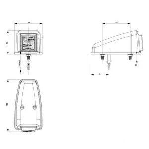 LED-es sarokjelző lámpa (narancssárga)