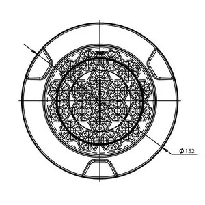 Multifunkciós hátsó LED lámpa, kerek, 12-24 V, Ø152 mm, 5-tűs