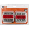 Hátsó LED lámpa, 1 W, négyzet, 12 V, 106x100x98 mm, 5-tűs, 18 LED-es