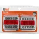Hátsó LED lámpa, 1 W, négyzet, 12 V, 106x100x98 mm, 5-tűs, 18 LED-es
