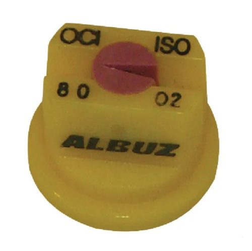 OCI8002 Lapossugarú fúvóka OCI 80° sárga kerámia, Albuz