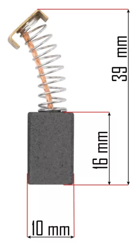 Szénkefe pár elektromos gyepszellőztetőhöz, 39 × 10 mm, PM-AEW-2400M – Powermat (PM-AEW-2400M-SZ)