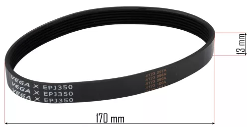 Hajtószíj elektromos gyepszellőztetőhöz, 340 mm, 13 mm széles, PM-AEW-2550M – Powermat (PM-AEW-2550M-PA)