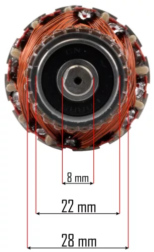 Forgórész (rotor) elektromos gyepszellőztetőhöz, 195 mm, PM-AEW-2550M – Powermat (PM-AEW-2550M-WI)