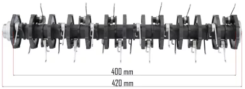 Levegőztető henger (rugós) elektromos gyepszellőztetőhöz, 400 mm, PM-AEW-2600T – Powermat (PM-AEW-2600T-WAA)