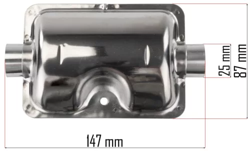 Kipufogódob (hangtompító) PM-AG-8M1, 8M2, 8M3 dízel állófűtéshez, 25 mm – Powermat (PM-AG-8M-TL)