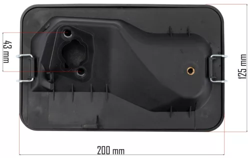 Légszűrő áramfejlesztőhöz, 200 × 125 mm, 43 mm csavartáv, PM-AGR-3000 – Powermat (PM-AGR-3000-FI)