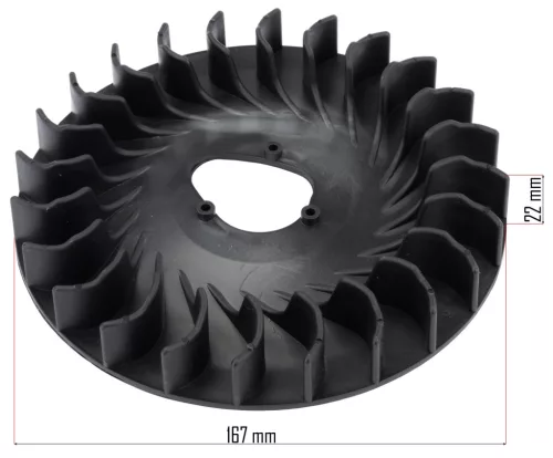 Hűtőventilátor áramfejlesztőhöz, 167 mm, 24 lapát, PM-AGR-3000 – Powermat (PM-AGR-3000-WEN)