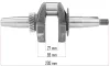 Főtengely (forgattyús tengely) áramfejlesztőhöz, 230 mm, PM-AGR-3000 – Powermat (PM-AGR-3000-WK)