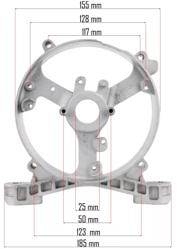 Hátsó tartókonzol áramfejlesztőhöz, 185 mm, PM-AGR-3000 – Powermat (PM-AGR-3000-WT)