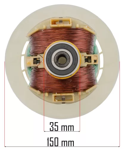Generátor forgórész (rotor) áramfejlesztőhöz, 220 × 150 mm, PM-AGR-3000MNS – Powermat (PM-AGR-3000MNS-WI)