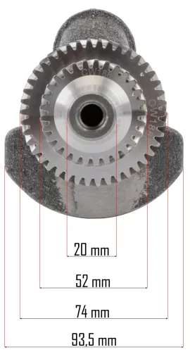 Főtengely GX390 motoros PM-AGR-6500 és PM-AGR-7500 áramfejlesztőhöz, 290 mm – Powermat (PM-AGR-6500/7500-WK)