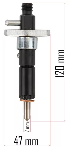 Befecskendező (porlasztó) PM-AGR-8500MD dízel áramfejlesztőhöz, 120 mm – Powermat (PM-AGR-8500MD-WTR)