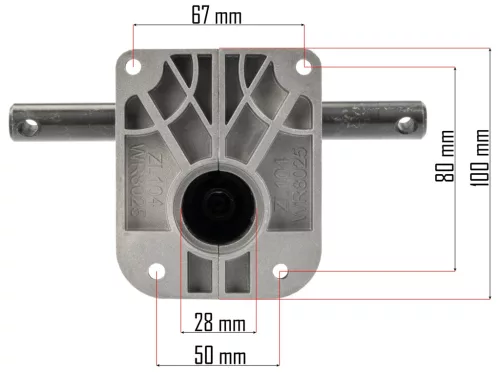 Hajtómű PM-GGE-1700M elektromos kapálógéphez, 28 mm-es tengelyfurat – Powermat (PM-GGE-1700M-PR)