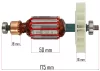 Motor forgórész (rotor) elektromos talajmaróhoz, 175 mm, PM-GGE-1700M – Powermat (PM-GGE-1700M-WI)